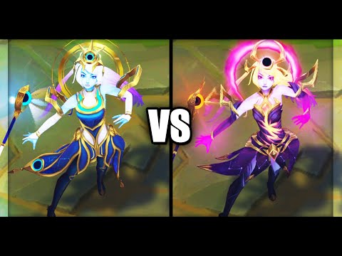 Dark Cosmic Lux vs Cosmic Lux Legendary Skins Comparison (League of Legends)