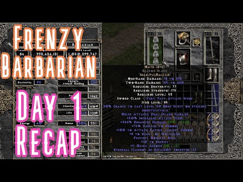 Honest Frenzy Barbarian Review | Day 1 OATH Build Guide | Project Diablo 2 Season 4
