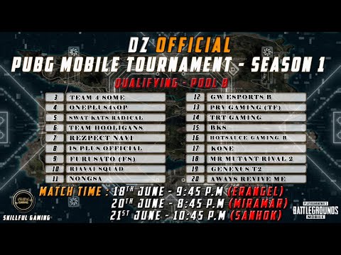 DZ Official PUBG Mobile Tournament Season 1 (Night 3)