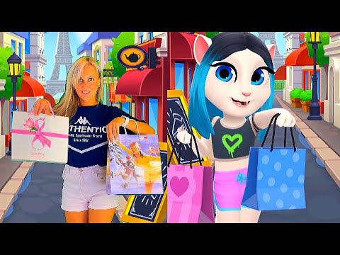 Imitate Angela Traveling In Paris - My Talking Angela 2 In Real Life Part1