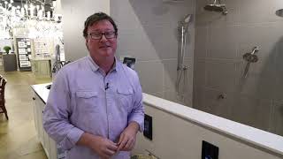 Shower Selections at Ferguson's Showroom