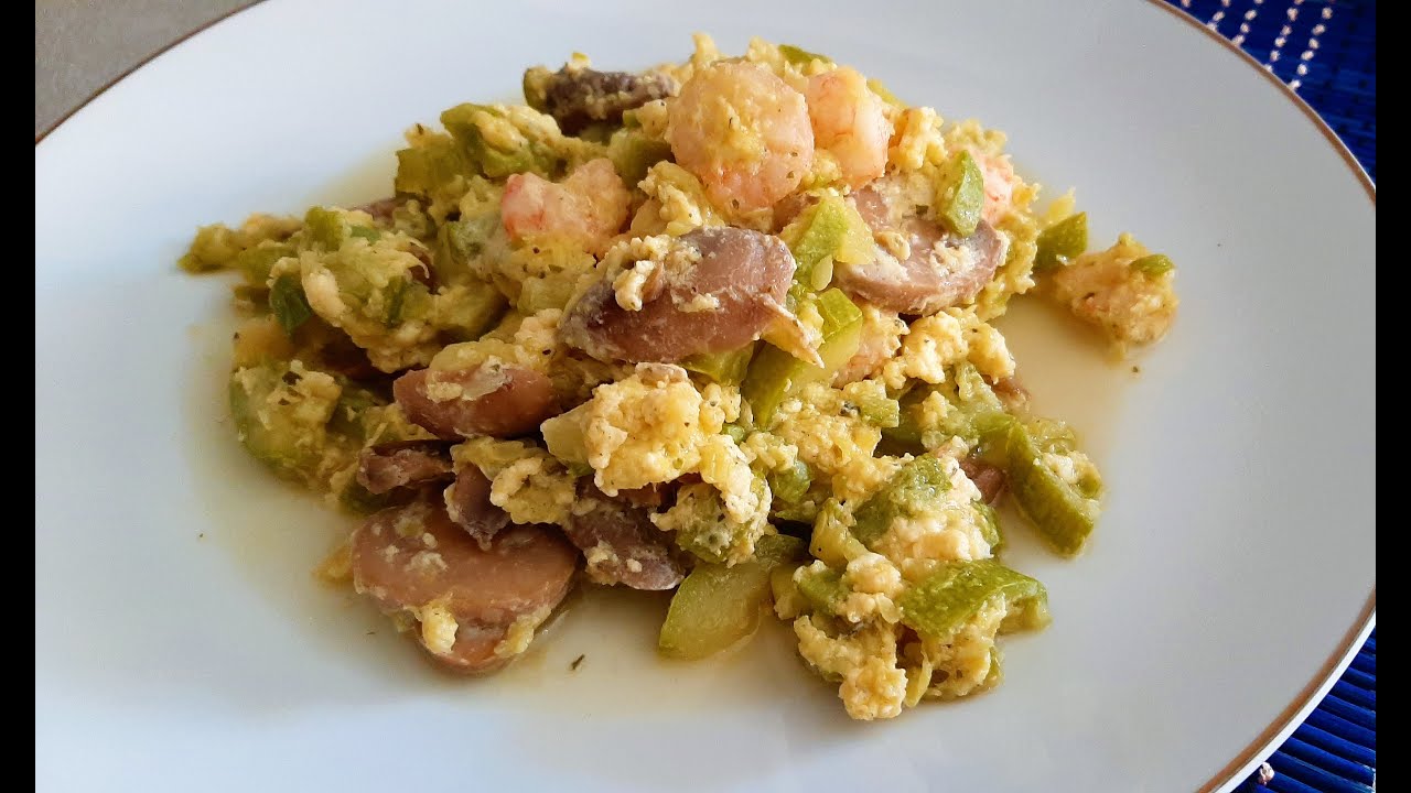 SALTEADO DE CALABACINES CON GAMBAS         #CÁDIZ