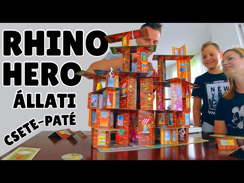Rhino Hero Állati csete-paté társasjáték | STABILIZÁLOM!!! - robekapu