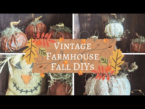Vintage Fall Farmhouse DIYs. Rustic Fall Home Decor to make your home feel cozy this fall season! 🍁