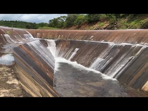 Açude Cachoeira Sangrando em Aurora Ceará Segura Castanhão 10/03/2026