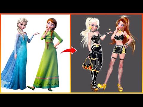 Elsa Anna Frozen GLOW UP Into Bad Girl - Disney Princesses Transformation | Fashion wow