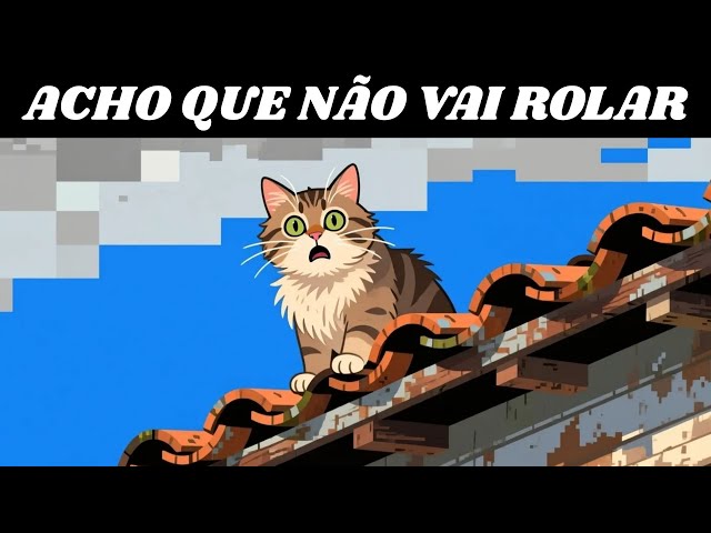 O gato subiu no telhado...