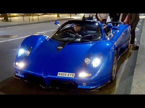 Pasin Lathouras POWERSLIDES Pagani Zonda S on Sloane Street!
