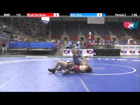 Fargo 2012 113 Round 3: Wyatt Scribner (Washington) vs. Alec Noa (Illinois)