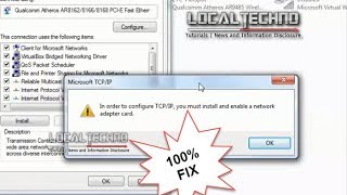 HOW TO FIX ERROR IN ORDER TO CONFIGURE TCP/IP V4 W