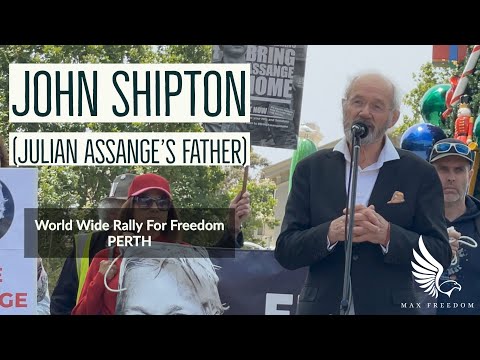 Julian Assange’s Father Speaks At World Wide Rally For Freedom Perth