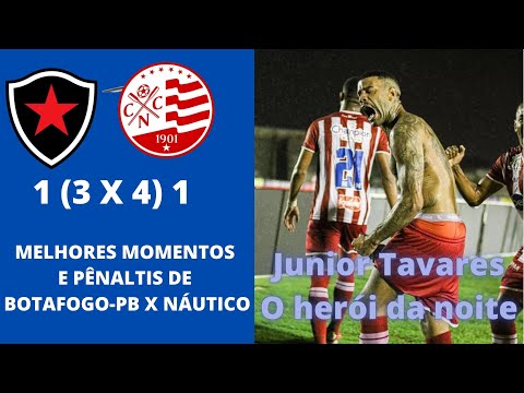 MELHORES MOMENTOS E PÊNALTIS DE BOTAFOGO-PB 1 (3X4) 1 NÁUTICO - QUARTAS DE FINAL DA COPA DO NORDESTE