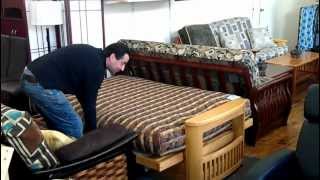 How to open and close a regular futon frame