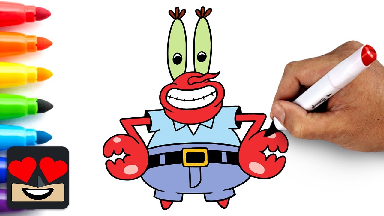 How To Draw Mr.Krabs | Step by Step Art Lesson for Beginners