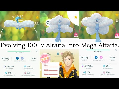 How To Get Altaria Mega Candy | Evolving 100 Iv Altaria In Mega Altaria | Swablu Community Day |