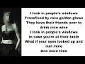 Taylor Swift - I Look in People's Windows (lyrics)