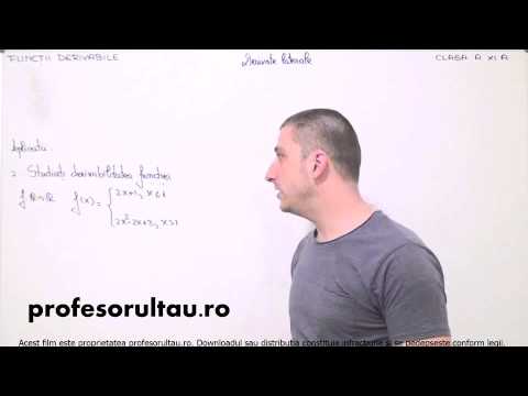 07   cls11   Functii derivabile   derivate laterale   aplicatii   partea 2 - profesorultau.ro