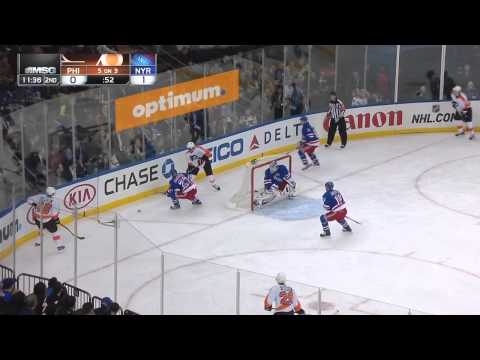Rangers 5-on-3 Penalty Kill vs Flyers 1/29/2013