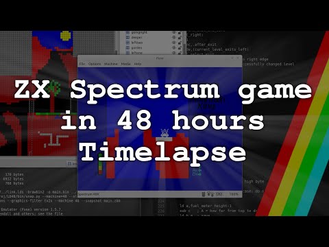 Timelapse: Making a game for ZX Spectrum 48 in 48 hours (Ludum Dare 48 competition)