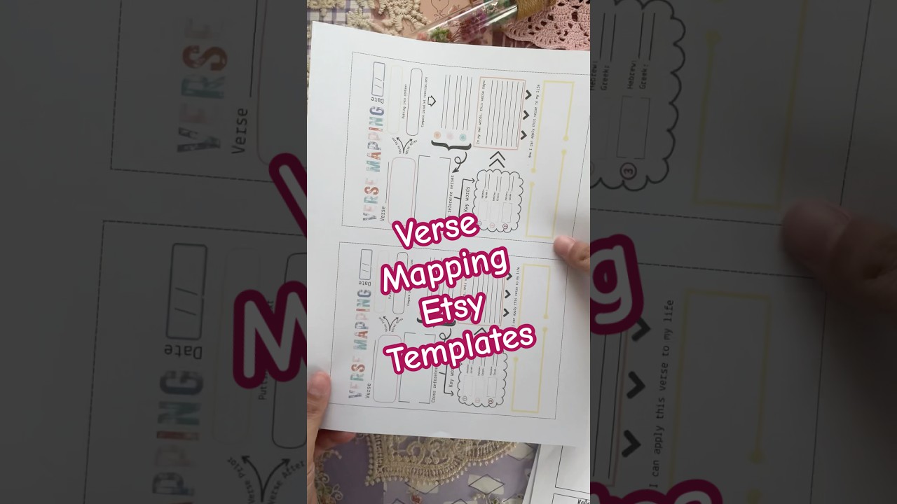 Verse Mapping Scripture Mapping Templates from Etsy