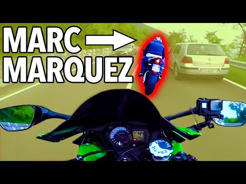 MARC MARQUEZ ON HIS WAY TO WORK! STREET RACING A PRO!