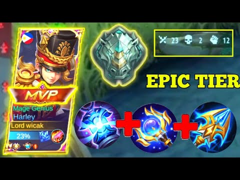 WHEN TOP GLOBAL HARLEY PLAY IN EPIC TIER AND THIS HAPPEN || HARLEY BEST BUILD 2022 - MOBILE LEGENDS