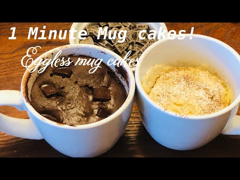 1 Minute Mug cakes\eggless mug cakes\ 1 minute vanilla & chocolate mug cakes