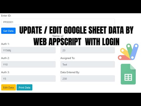UPDATE / EDIT GOOGLE SHEET DATA BY WEB APPSCRIPT | R13