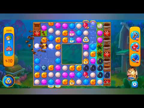 фишдом 2023  #  11041 уровень - прохождение без бустеров # Fishdom,   11041  level - no Boosters.