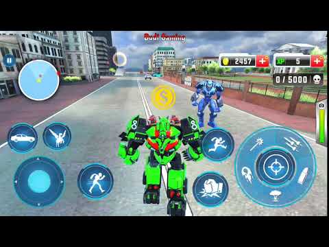 Flying Muscle Car Robot Transform Horse - Robot Games - Android Gameplay