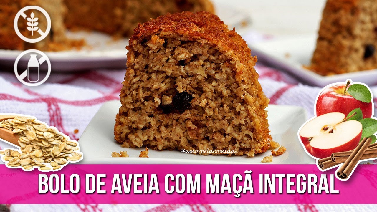 BOLO DE AVEIA COM MAÇÃ INTEGRAL DE LIQUIDIFICADOR