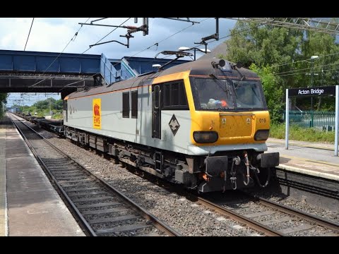 #310: [4M25] DB Schenker Class 92019 passes Acton Bridge (21/06/14)
