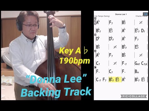 “Donna Lee" Real Bass Backing Track with iRealPro【Key A♭ Tempo 190 Jazz Up-Tempo Swing】