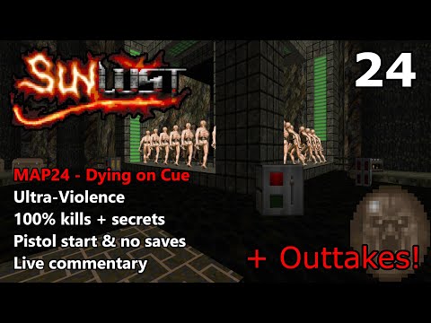 Doom II: Sunlust - MAP24 (Dying on Cue) - Ultra-Violence 100% + Outtakes