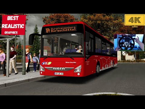 Lets Drive OMSI 2 Iveco Crossway | Realistic Driving | Ahlheim V4-Map | Linie 164 | Reshade [4K]