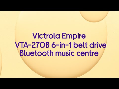 Victrola Empire VTA-270B 6-in-1 Belt Drive Bluetooth Music Centre - Mahogany - Product Overview