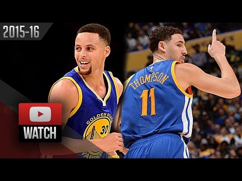 Stephen Curry & Klay Thompson Full Highlights at Lakers (2016.01.05) - SPLASH BROS!