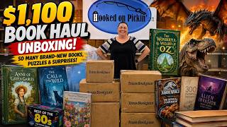 SORRY NO SOUND! BUT $1,100 BOOK HAUL UNBOXING! So Many Brand-New Books, Puzzles & Surprises!