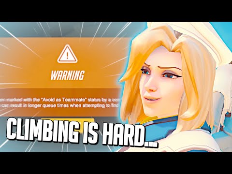 Climbing is HARD! 😭 MERCY Unranked to GM - EP12 (Overwatch)