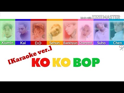 Exo (엑소) - Ko Ko Bop [Karaoke ver.] Color Coded Lyrics [Instrumental/Kpop]