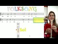 Flauta dulce canciones fáciles FOLKSONG - Melodía con 3 notas - Música para la escuela y niños