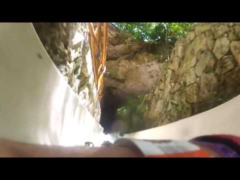 Xplor Riviera Maya Mexico  The Zip Line Course's Waterslide