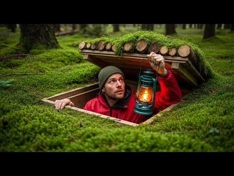 Building the most secret survival dugout. Secret shelter underground. Bushcraft