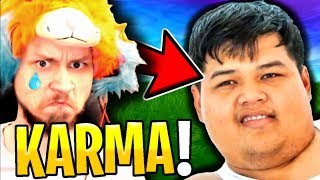 je m embrouille avec bouboule le karma sur fortnite battle royale - miniature prank fortnite