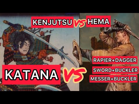 KENJUTSU vs HEMA - MIXED STEEL (Katana vs Rapier, Messer, Sword+Buckler)