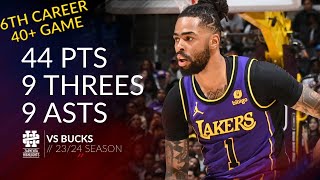 [高光] D'Angelo Russell  44 Pts VS Bucks