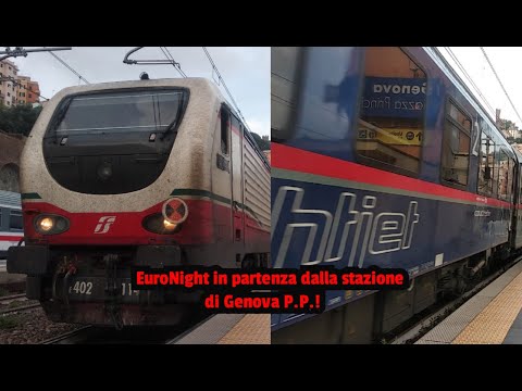 EuroNight 235, per Vienna, in partenza dalla stazione di Genova Piazza Principe !