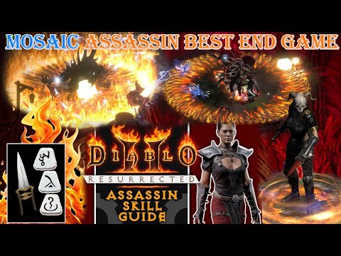 Mosaic Assassin Best Build End-Game in Diablo 2 Resurrected(Uber/Farming/Cow Level/Diablo Clone)