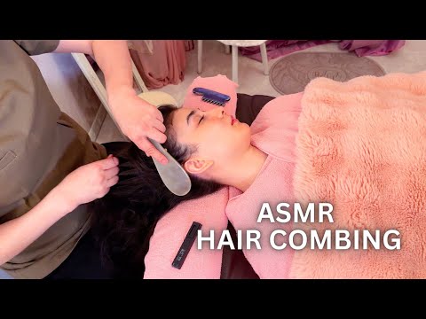ASMR Aromatherapy+Crispy Hair Brushing with comb (Soft Spoken