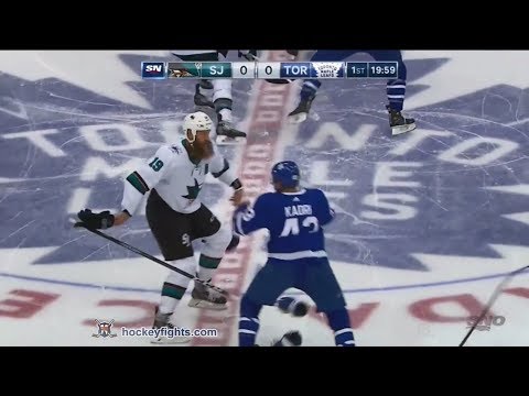 Joe Thornton vs Nazem Kadri Jan 4, 2018